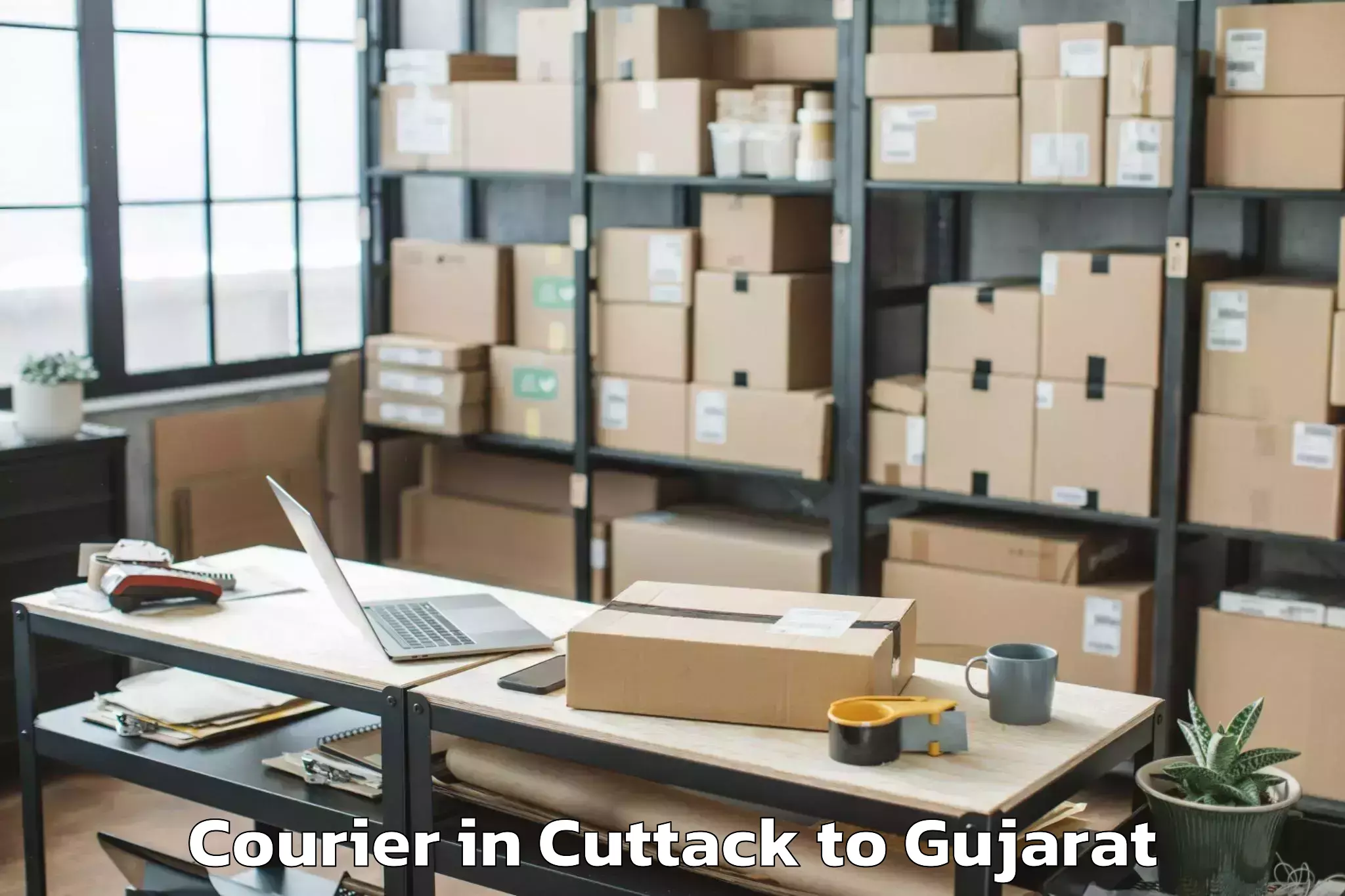 Book Cuttack to Khedbrahma Courier Online